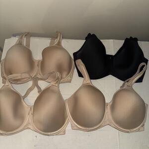 Lot 4 Wacoal Bra 34DDD Basic Beauty Figure Full Coverage T-Shirt 853192